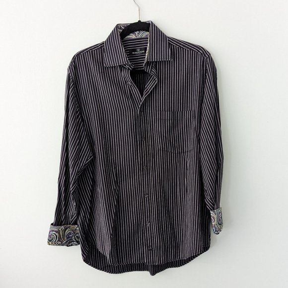 Bugatchi Uomo Flip Cuff Shirt Size Medium - Picture 1 of 5